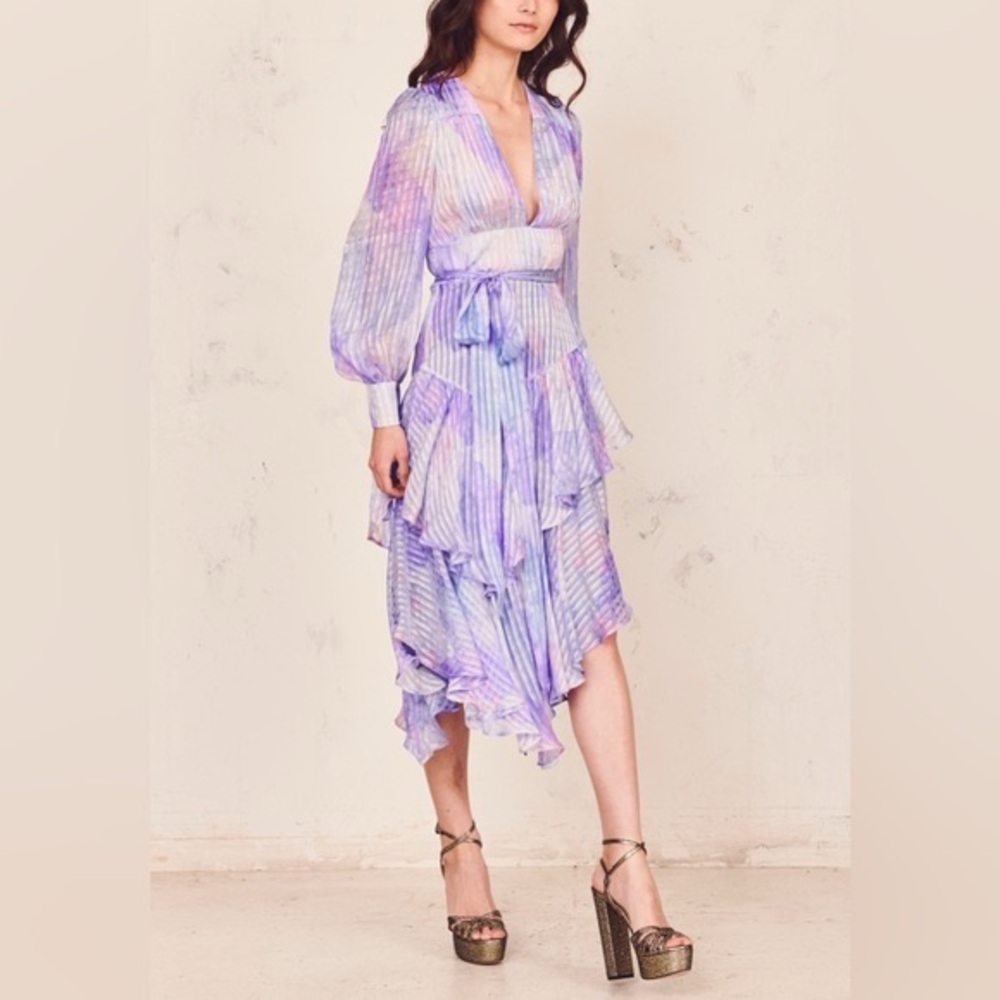 Loveshackfancy Meridian silk dress, size 0, EUC
